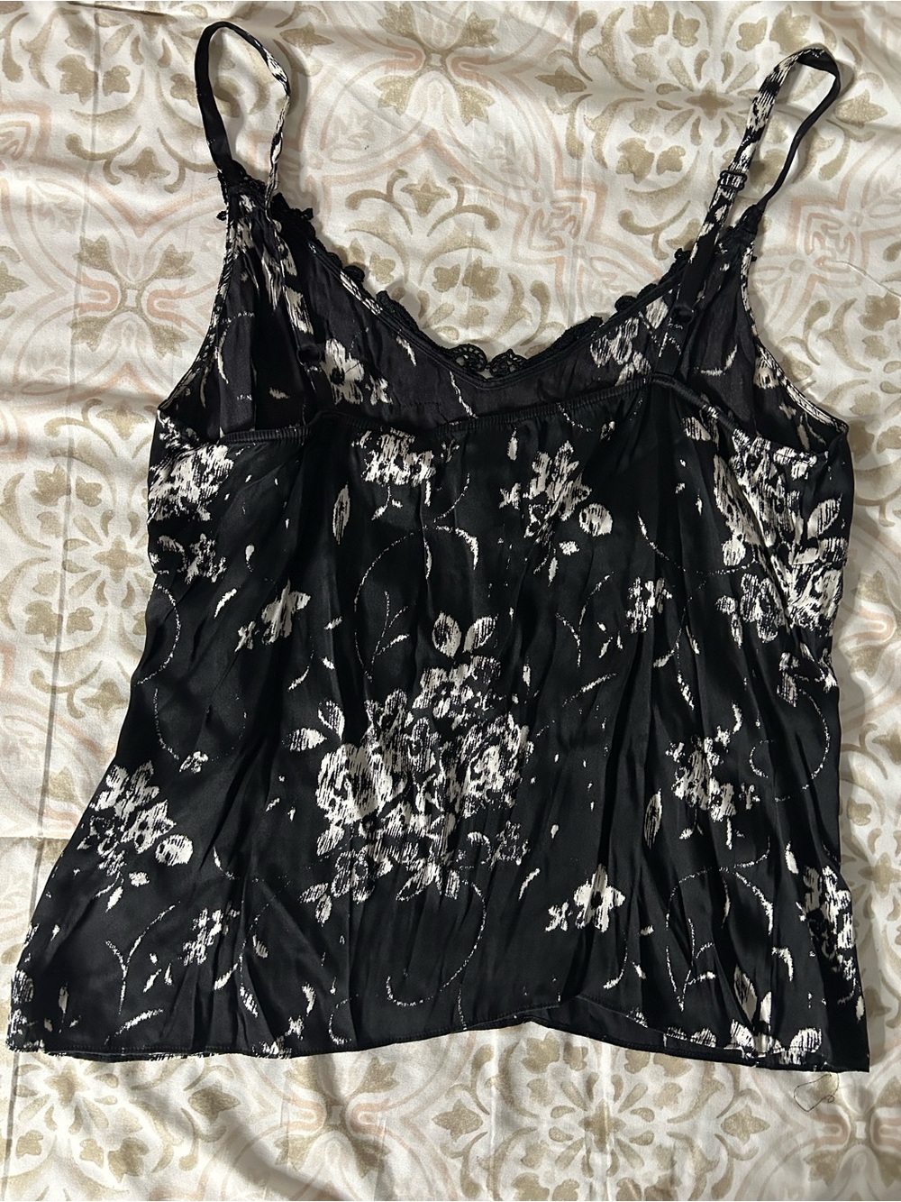 Apt. 9 Black Floral Lace-Trim Cami - Picture 6 of 6